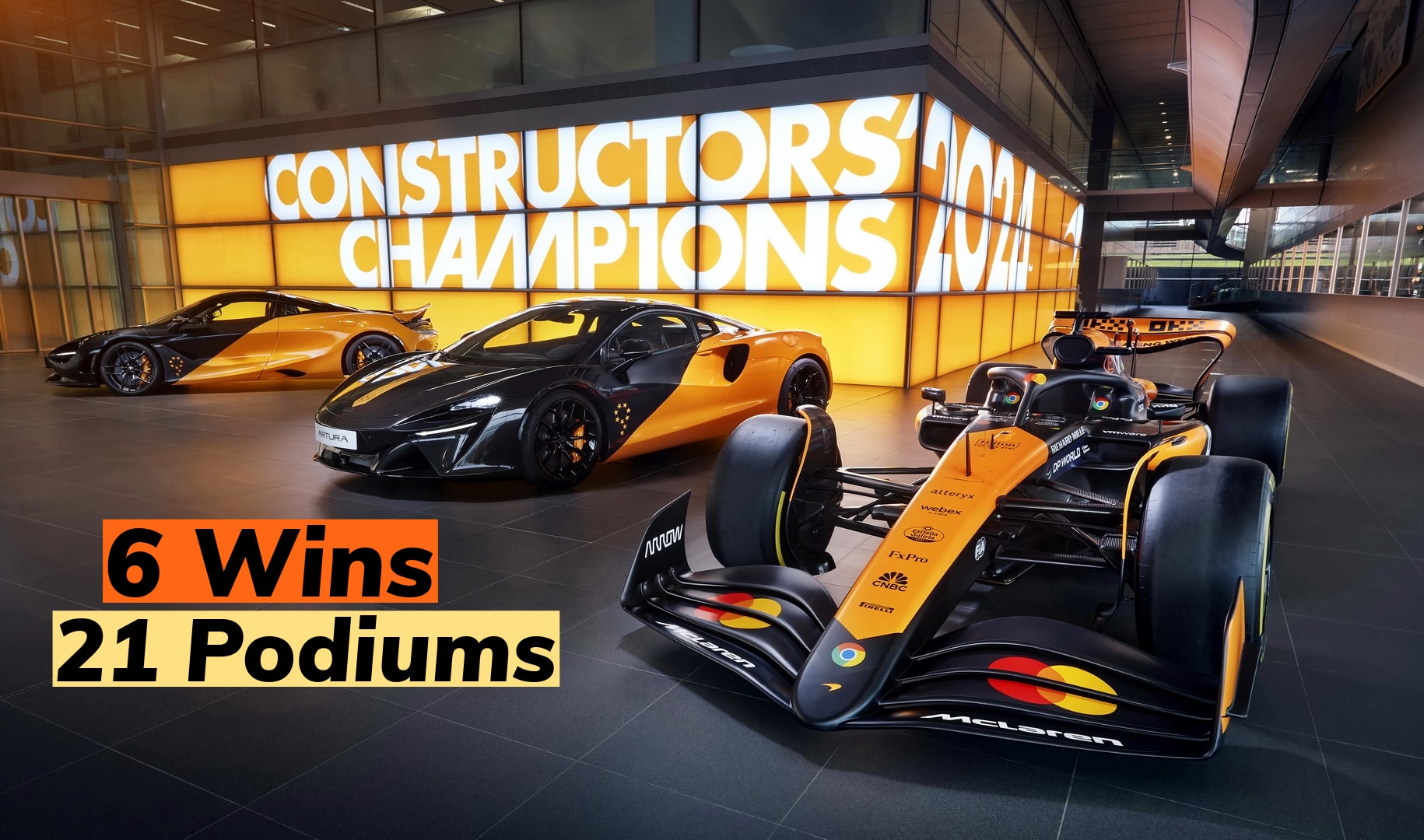“McLaren Launches Exclusive Artura and 750S MCL38 Supercars to Celebrate F1 Championship Victory”
